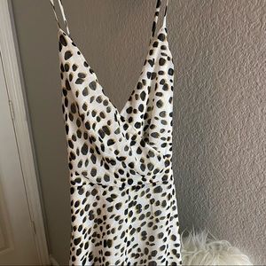 Black and white cheetah romper